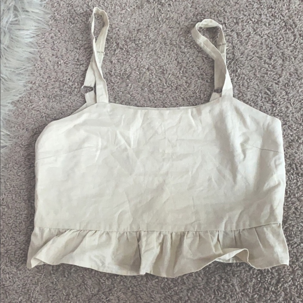 Beige Crop Top